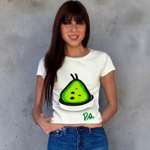 Image similar to avocado cupcake on shirt, aenami, alena