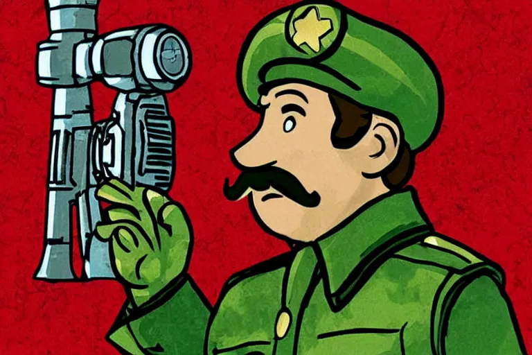 Image similar to stalin as a vault boy from fallout, pipboy art, highly detailed, green hologram