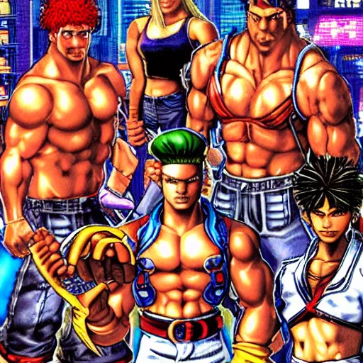 Image similar to streets of rage 2 on sega genesis new character select screen.