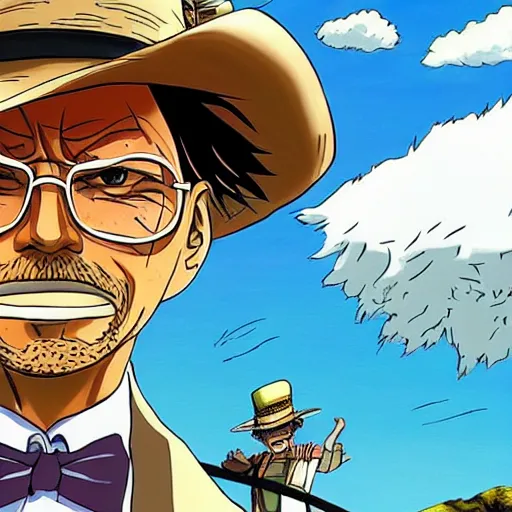 Image similar to walter white as luffy