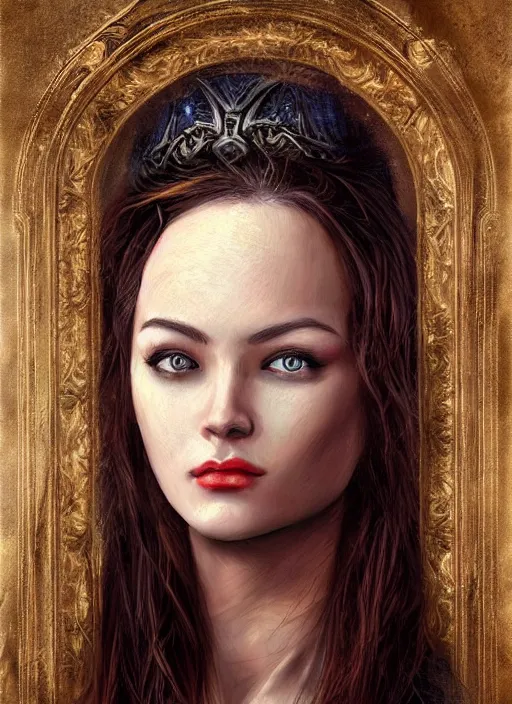 Image similar to Masterpiece. Female face portrait. reddit.com/r/fantasy_art/top