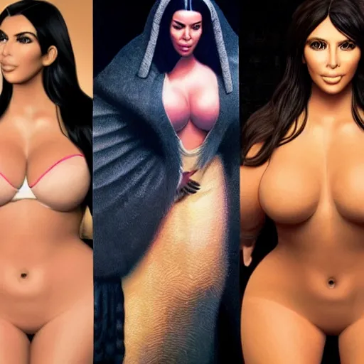 Prompt: kim kardashian as jabba the hut in jabbas palace in miami club joint mob bosses and harry potter with peter griffin smoking crack hyper realistic 4k