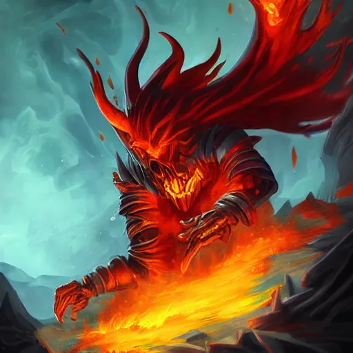 Image similar to fiery burning spell, in hearthstone art style, epic fantasy style art, fantasy epic digital art, epic fantasy card game art