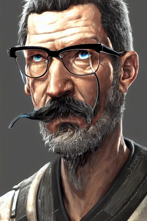 Prompt: a epic and fantasy concept art of gordon freeman, half - life, by tsuyoshi nagano, akihiko yoshida, aion, hyperdetailed, 8 k realistic, symmetrical, wallpaper, long shot, frostbite 3 engine, cryengine, dof, trending on artstation, digital art