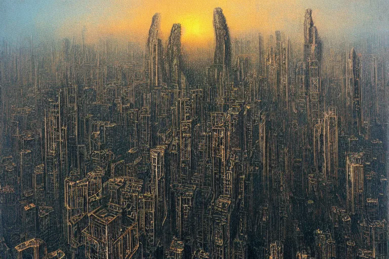 Hanoi cityscape by HR Giger and Zdzislaw Beksinski, | Stable Diffusion ...