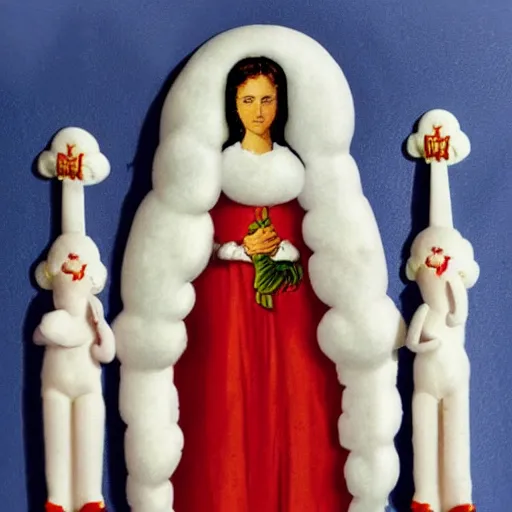 Image similar to virgin marry in the shape of clouds