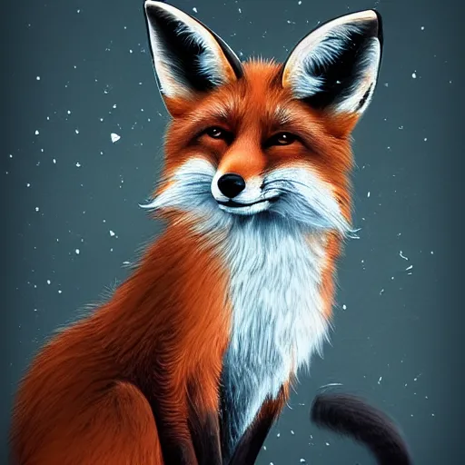 Prompt: fox wearing a tiara, fantasy art, artstation