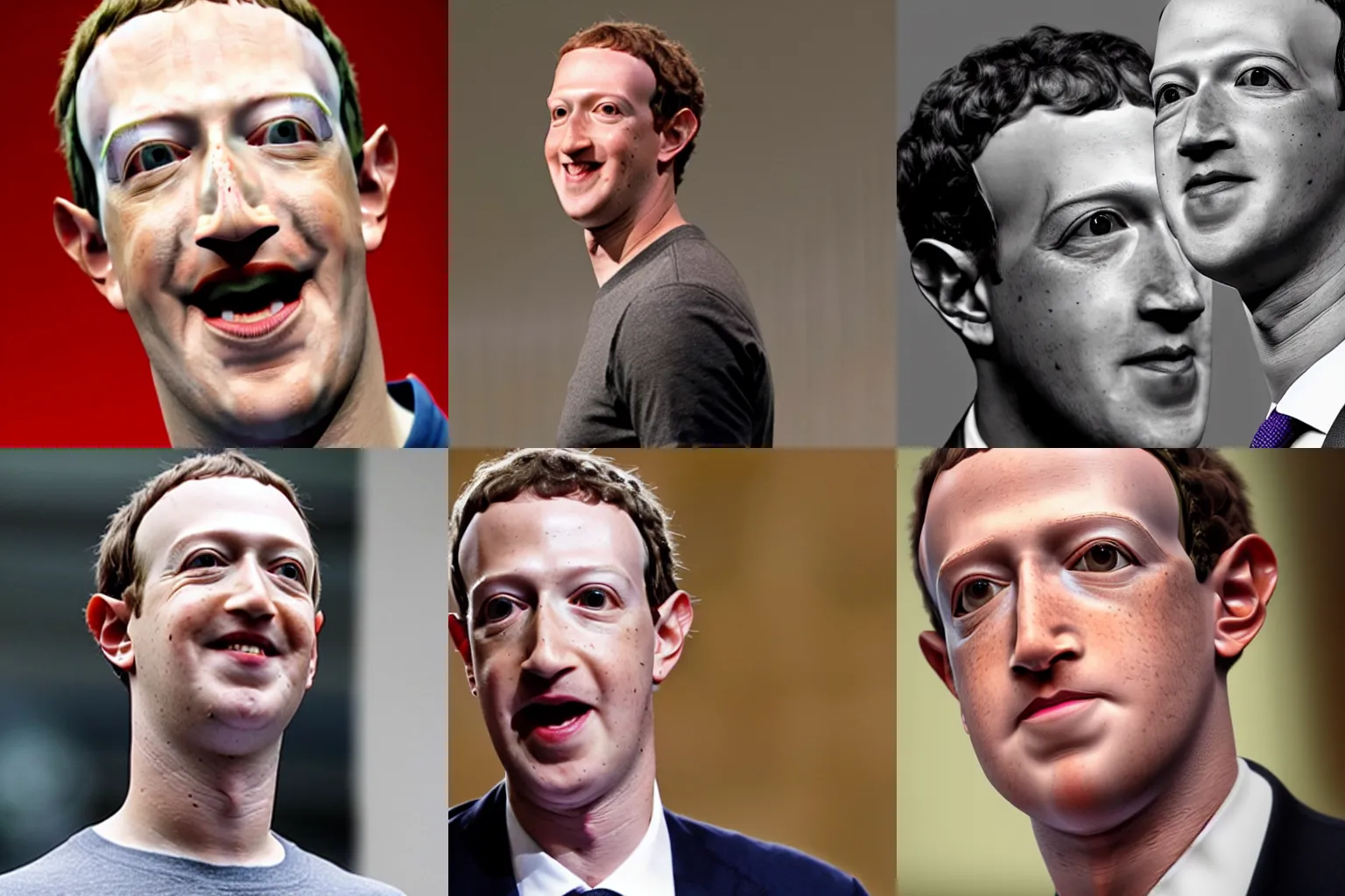 Prompt: Scary creepy horrific Mark Zuckerberg villain