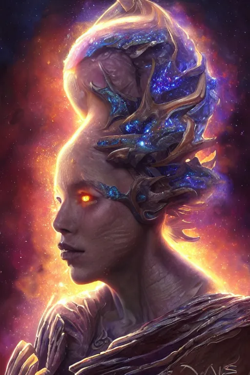Prompt: beautiful oil painting with high detail of a wise Space ent(Crying Slightly) made of stars and plasma, hybrid from dungeons and dragons and art direction by James Cameron ;by artgerm; wayne reynolds art station; cinematic quality character render; low angle; ultra high quality model; production quality cinema model