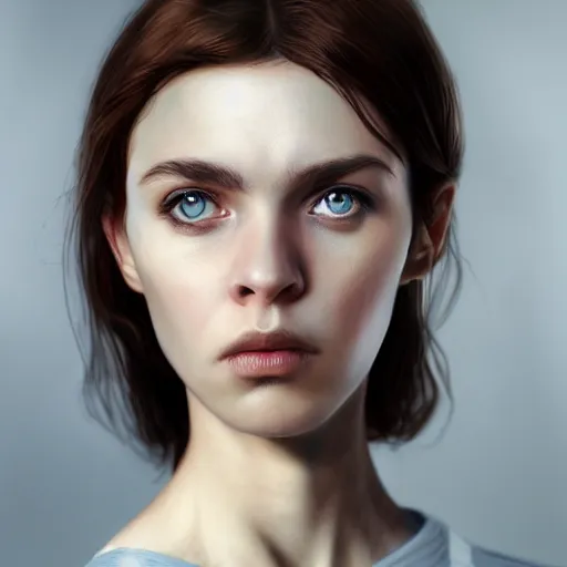 Prompt: I've had a rough day, healthcare worker, nurse, perfect eyes, full body shot, portrait, sad, tiredfantasy, beautiful face, medieval, vivid colors, elegant, concept art, sharp focus, digital art, Hyper-realistic, 4K, Unreal Engine, Highly Detailed, HD, Dramatic Lighting by Brom, trending on Artstation