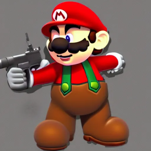 Image similar to super mario as a british soldier
