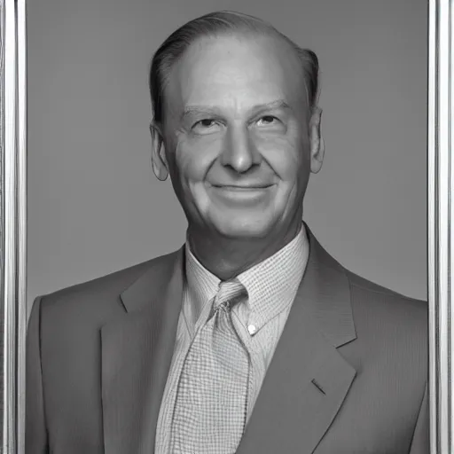 Image similar to roy hammerlin ( rip ) corporate portrait, senior sales marketing acquisitions ceo executive vp, purple green color scheme, professional studio lighting, hyperreal detailed lifelike facial features, corporate portraiture photographed by ansel adams