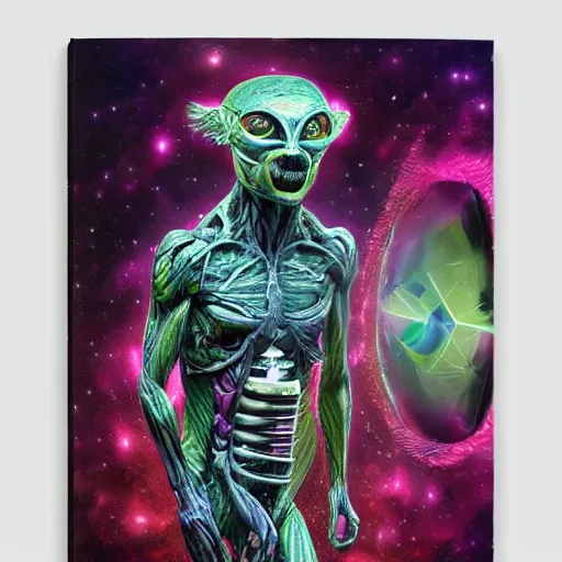Image similar to intergalactic abstract alien anatomy otherworldly detailed maximalist hyperrealism medical art by bryan christie 8 k medical journal page