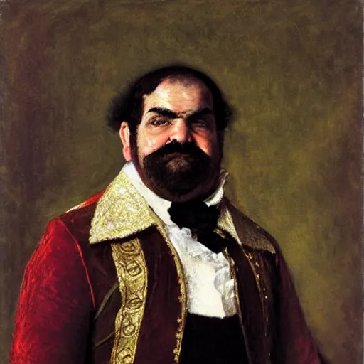 Image similar to wario as an 1 8 th century nobleman, painted by john everett millais