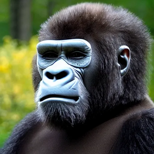 Prompt: A photo of Walter White in a gorilla costume in New Hampshire, Walter White, Walter White