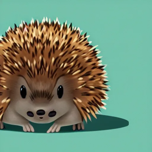 Image similar to cute hedgehog in the style of goro fujita