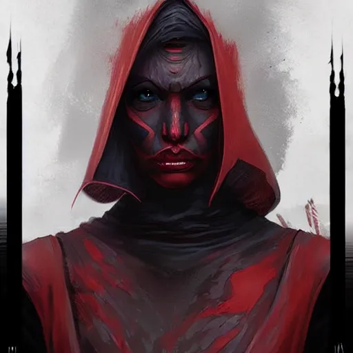 Image similar to portrait of a Darth Talon by Greg Rutkowski, she is about 20 years old, wearing black sith uniform, Star Wars Expanded Universe, highly detailed portrait, digital painting, artstation, concept art, smooth, sharp foccus ilustration, Artstation HQ