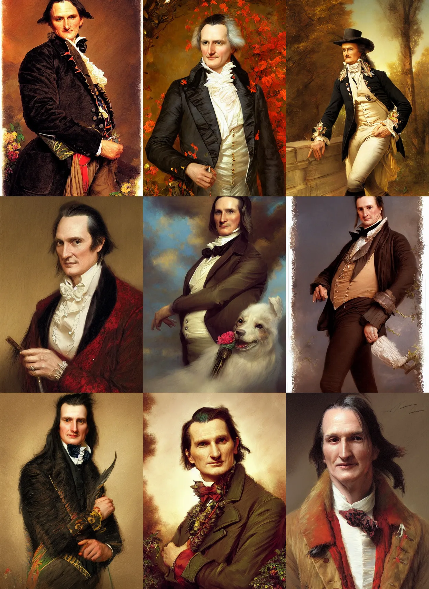 Prompt: formal portrait of john james audubon. digital art by eugene de blaas, ross tran, and nasreddine dinet, vibrant color scheme, intricately detailed, in the style of romanticism, cinematic. delorean background. artstation, greg rutkowski