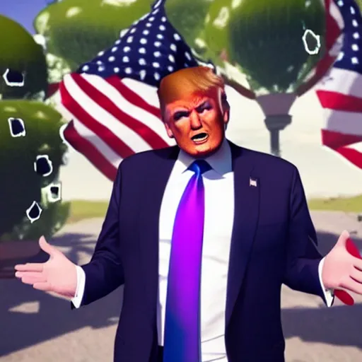 Image similar to donald trump in fortnite