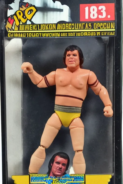 Image similar to mark mcgowan as a 1 9 8 0 s wrestling action figure