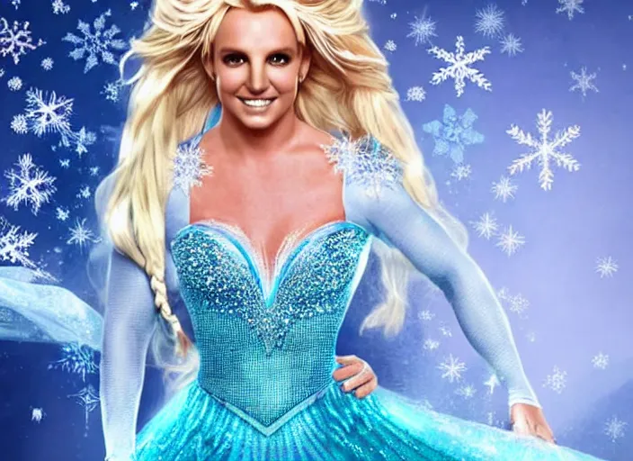 Image similar to britney spears as elsa from frozen