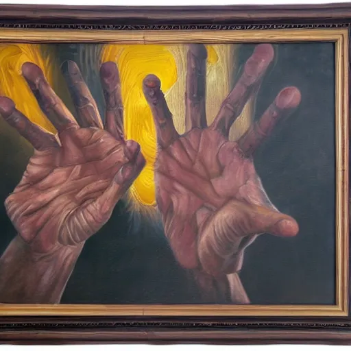 Prompt: lots of hands and eyes, masterpiece, trending on artstation, oil on canvas