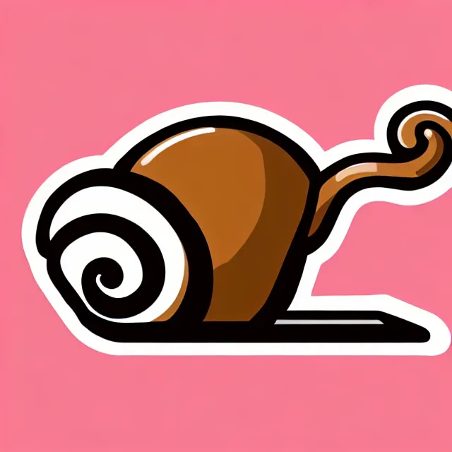 Prompt: professional smooth illustration of !iconic sports logo! of a snail