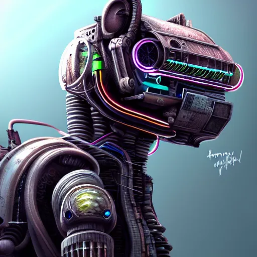 Prompt: a highly detailed long shot photo, cyberpunk mechanical squirrel, intricate, digital painting, artstation, intricate, concept art, smooth, sharp focus