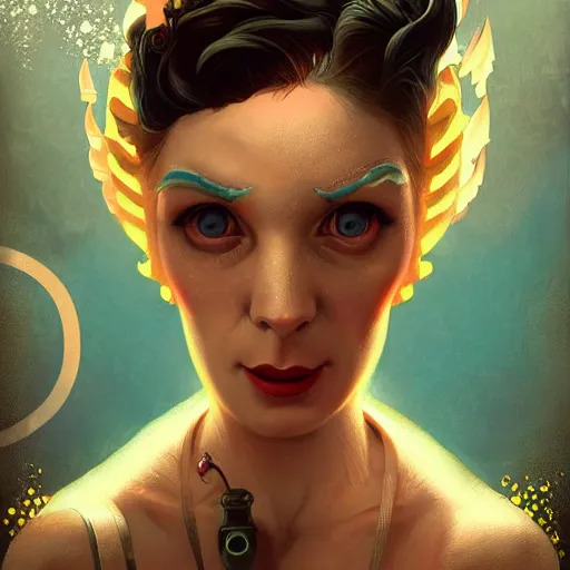 Image similar to lofi underwater bioshock beach model portrait, Pixar style, by Tristan Eaton Stanley Artgerm and Tom Bagshaw.