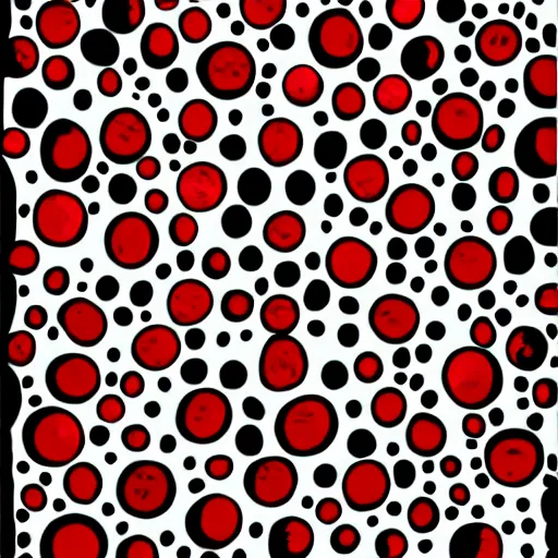 Image similar to minimalist posters in the style of yayoi Kusama, inspired by Japan