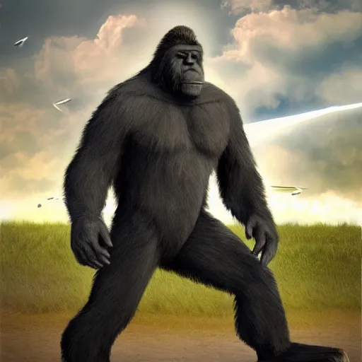 Image similar to bigfoot declares war