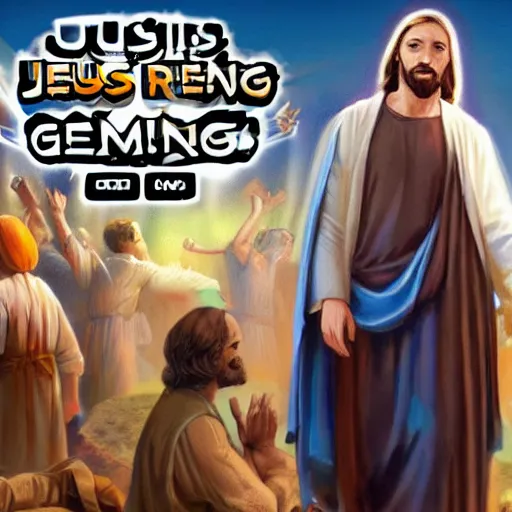 Prompt: jesus Christ gaming