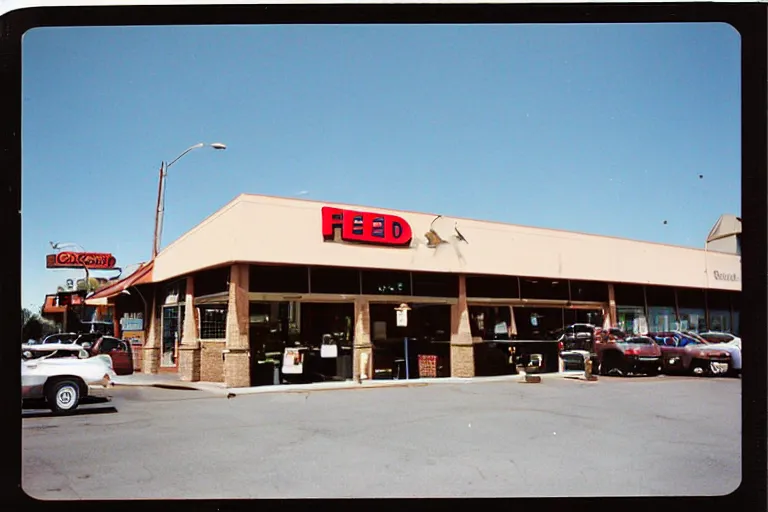 Image similar to fred meyer deli in 1 9 9 8. polaroid