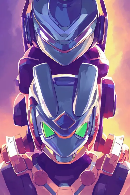 Image similar to robot ninja mask helmet megaman x zero rockman 2 0 2 2 switch game boss legacy collection fanart artsation, art gta 5 comics, behance hd by jesper ejsing, by rhads, makoto shinkai and lois van baarle, ilya kuvshinov, rossdraws global illumination ray tracing