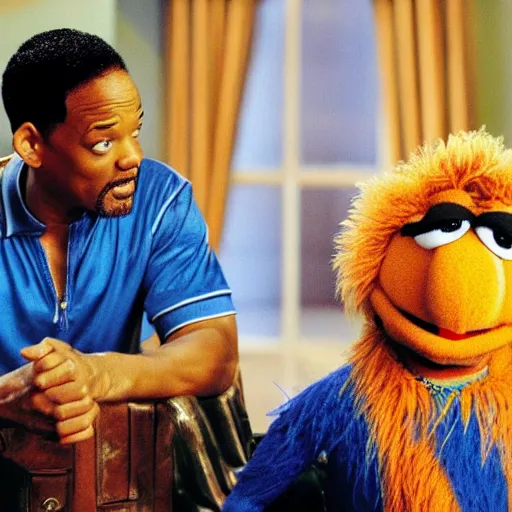 Image similar to will smith & chris rock as muppets