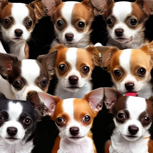 Image similar to chihuahua family picture hd, 4 k, highly detailed