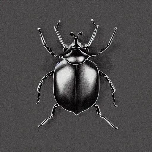 Image similar to beetle, black and white, botanical illustration