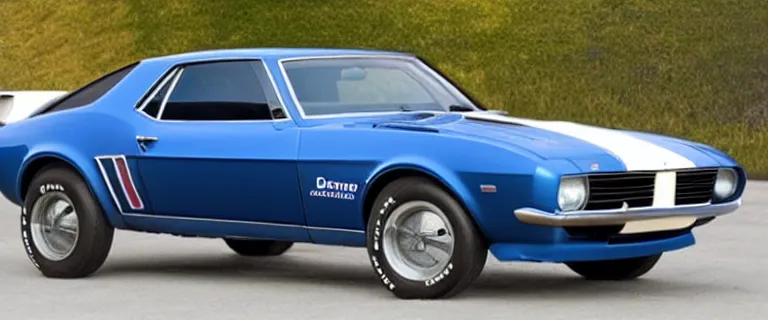 Image similar to denim blue audi camaro b 1 ( 1 9 6 9 )