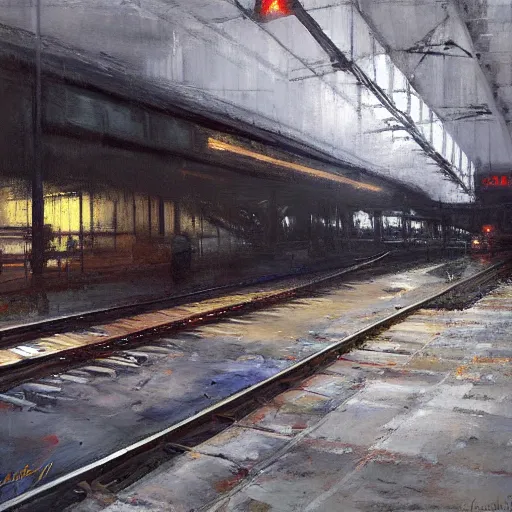 Prompt: etobicoke islington station painting by jeremy mann