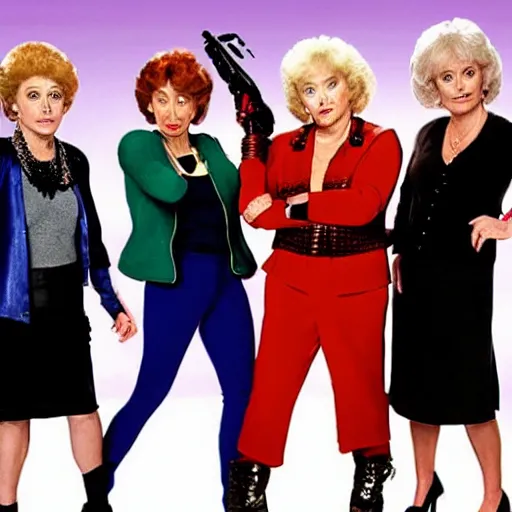 Image similar to The Golden Girls as Avengers