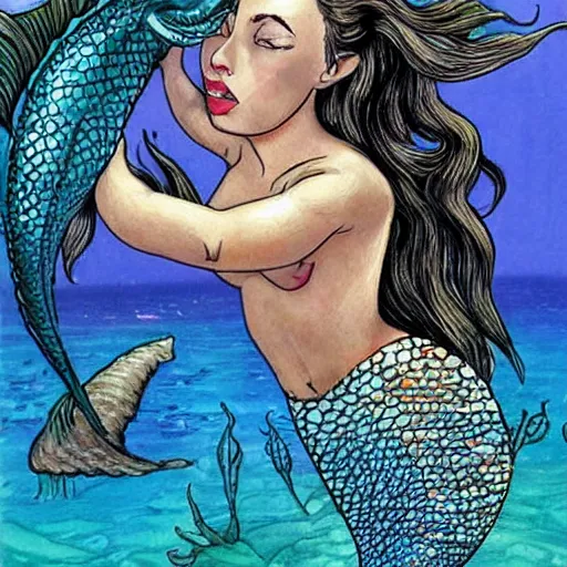Image similar to mermaid gigachad