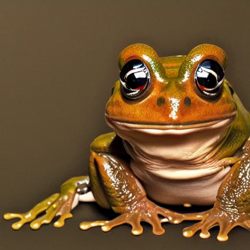 Image similar to Portrait photo of a cybernetic frog