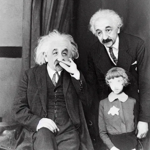 Image similar to Albert Einstein with anime girl