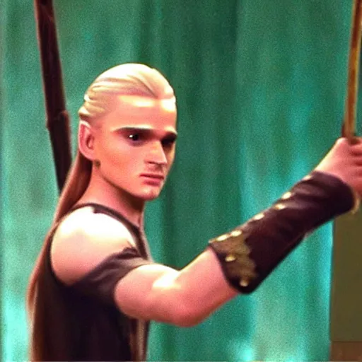 Prompt: legolas dancing in saturday night fever