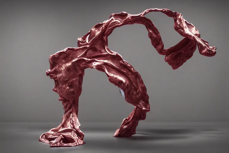 Image similar to Painful pleasures by Lynda Benglis, octane render, 4k, 8k, sharp, very very beautiful, stunning, twisted, vanishing, transparent, ethereal