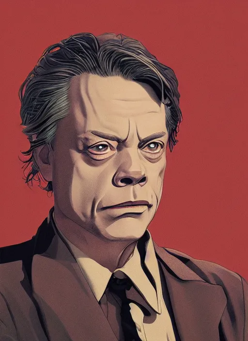 Prompt: Twin Peaks poster artwork by Michael Whelan and Tomer Hanuka, Rendering of Mark Hamill from scene from Twin Peaks, full of details, by Makoto Shinkai and thomas kinkade, Matte painting, trending on artstation and unreal engine