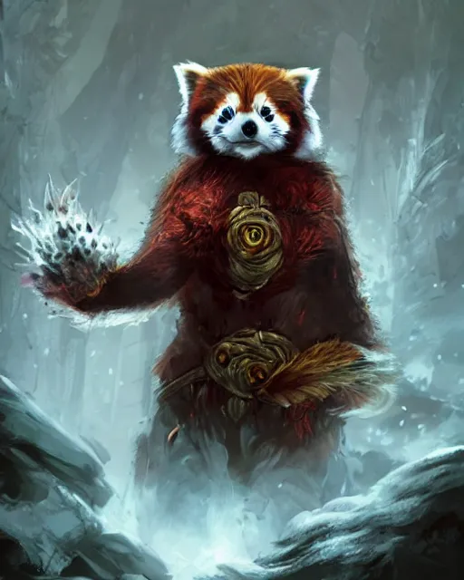 Red Panda Shapeshifter Druid Mage, D&D, artstation, | Stable Diffusion ...