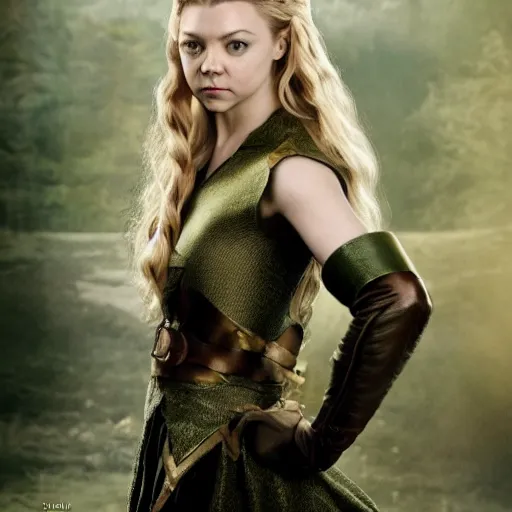 Image similar to Natalie Dormer as a beautiful elf