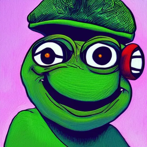 Prompt: Pepe the frog by Matt Furie