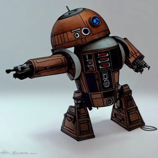 Image similar to corgi droid, star wars, cinematic, hyperrealistic, detailed